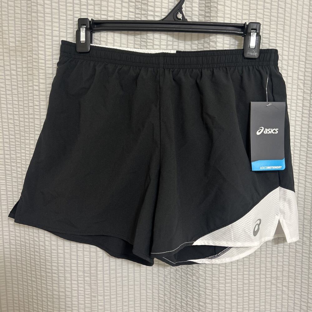 ASICS Women's Gunlap Shorts With Brief Liner, Black & White Sz M, New With Tags